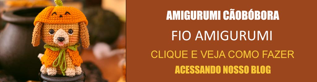 Receita Amigurumi Cãobóbora com o Fio Amigurumi
