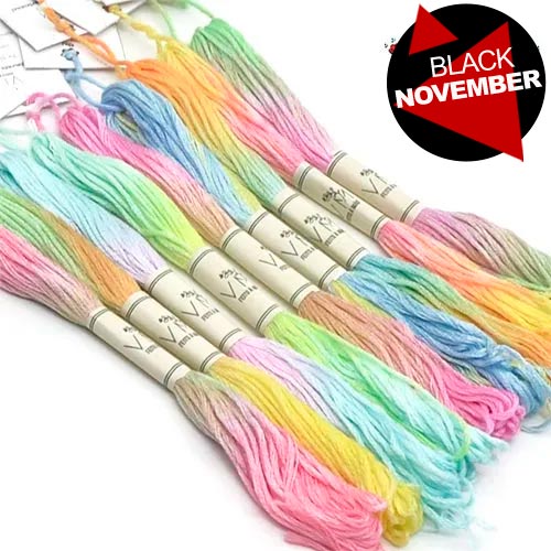 Linha para Bordar Tie Dye Pastel