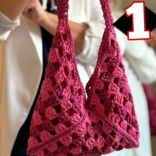 Receita Bolsa Hibisco de Crochê com o Fio Ateliê