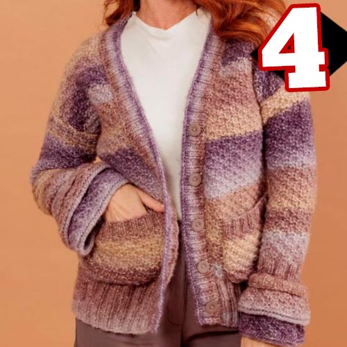 Receita Cardigã Babado de Tricô com o Fio Soft Blur