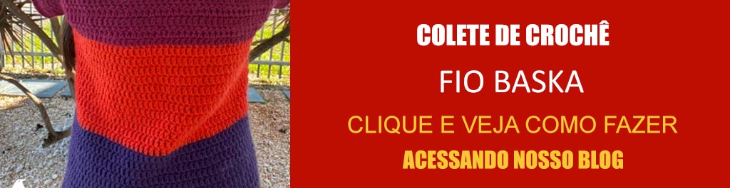 Receita Colete de Crochê com o Fio Baska
