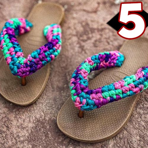Receita Chinela Violeta de Crochê com o Fio Amor Perfeito