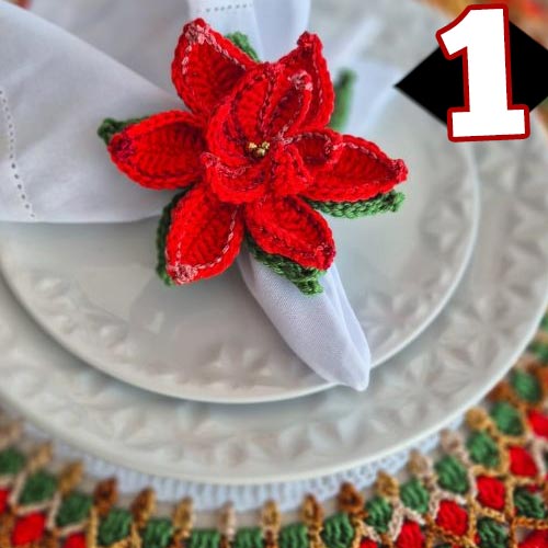 Receita Sousplat e Porta-Guardanapos de Crochê com a Linha Duna