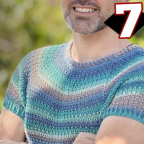 Receita Camiseta Horizonte de Crochê com o Fio Rio