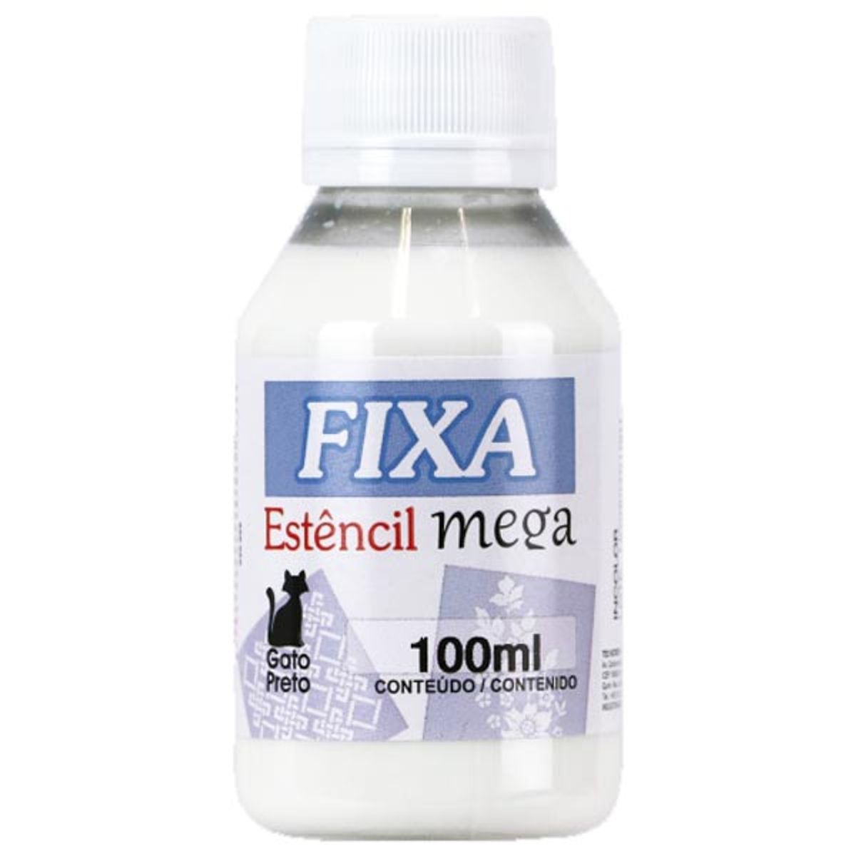 Fixa Stencil Gato Preto