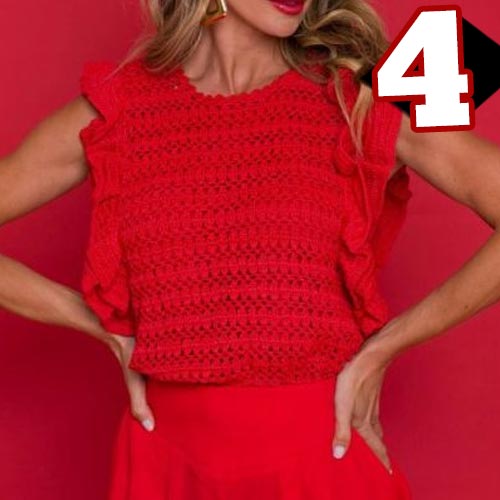Receita Blusa Mari de Crochê com a Linha Liza Moda Grossa