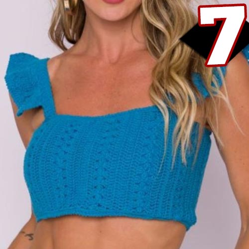 Receita Cropped Turquesa de Crochê com