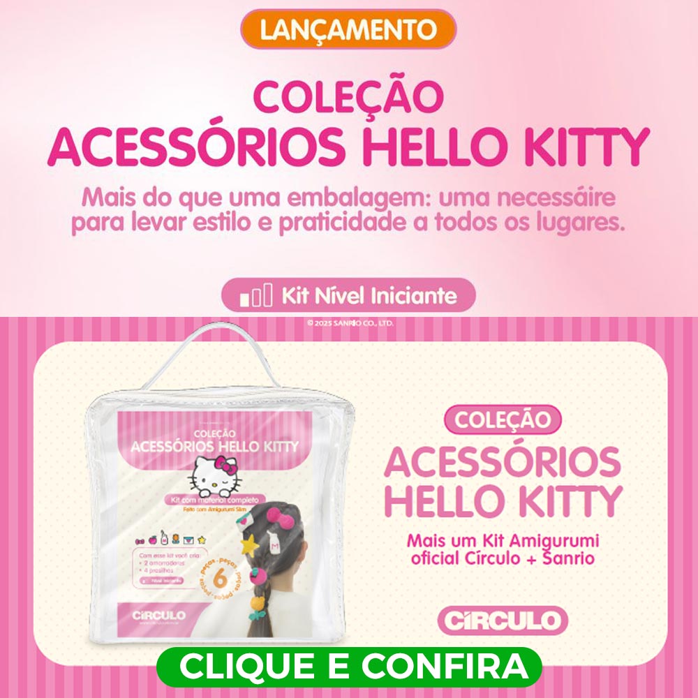 Kit Amigurumi Acessórios Hello Kitty