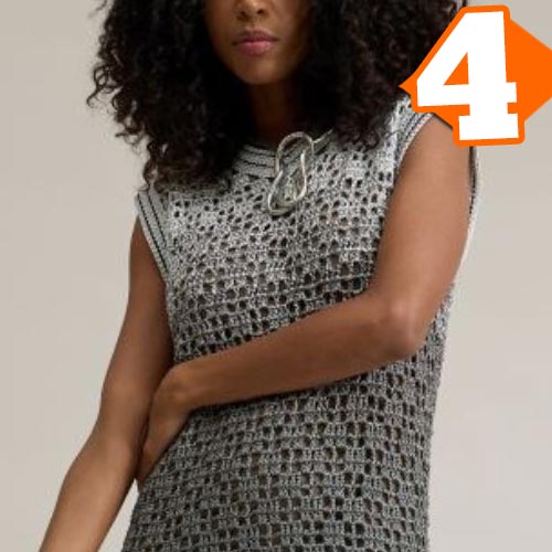 Receita Vestido Torino de Crochê com o Fio Cordonê