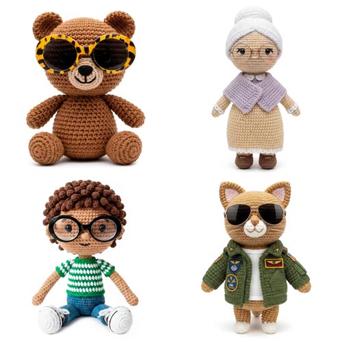 Mini Óculos para Amigurumi