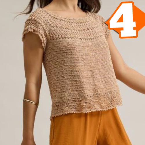 Receita Blusa Cassis de Crochê com o Fio Cordonê