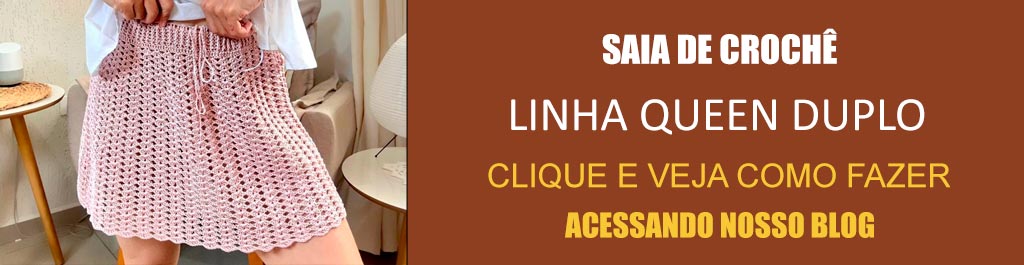 Receita Saia de Crochê com a Linha Queen Duplo