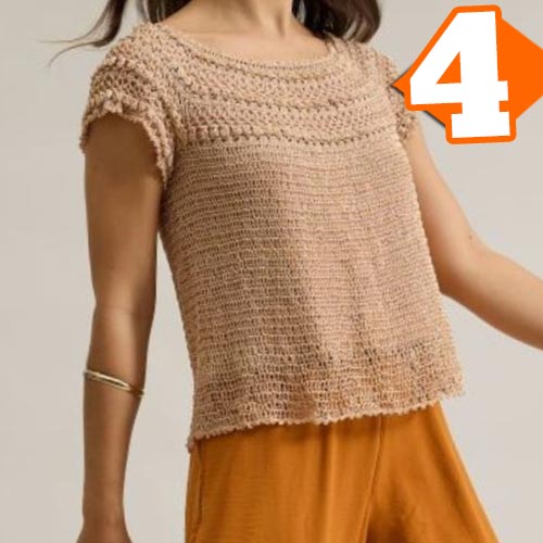 Receita Blusa Cassis de Crochê com o Fio Cordonê