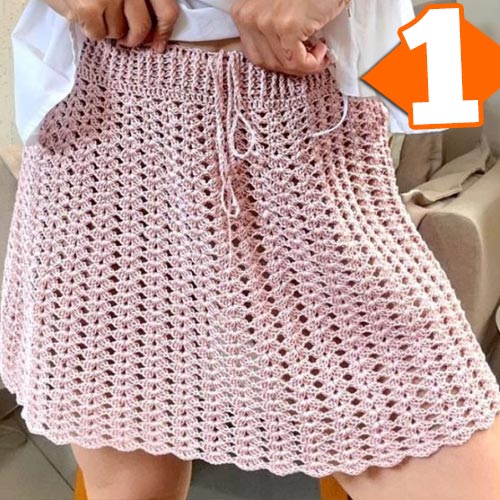 Receita Saia de Crochê com a Linha Queen Duplo
