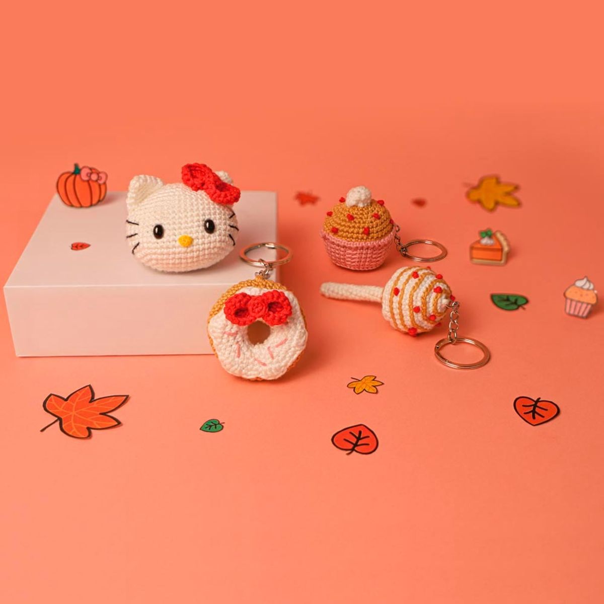 Kit Amigurumi Chaveiros Hello Kitty