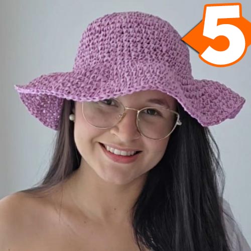 Receita Chapéu de Crochê com o Fio de Papel New Raffia