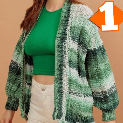 Receita Cardigã Aroma de Tricô com o Fio Java