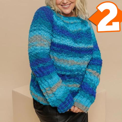 Receita Blusa Celeste de Tricô com o Fio Java