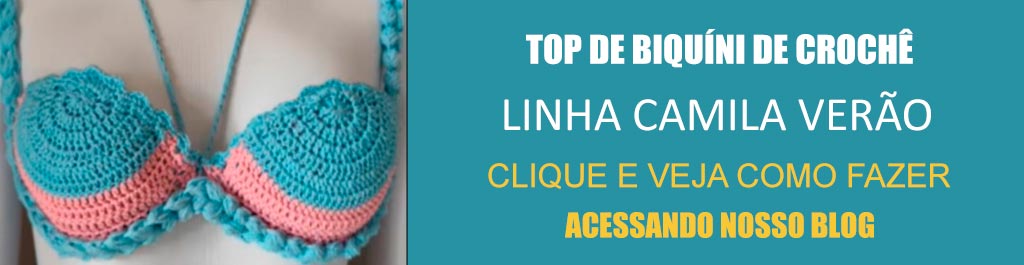 Receita Top de Biquíni de Crochê com