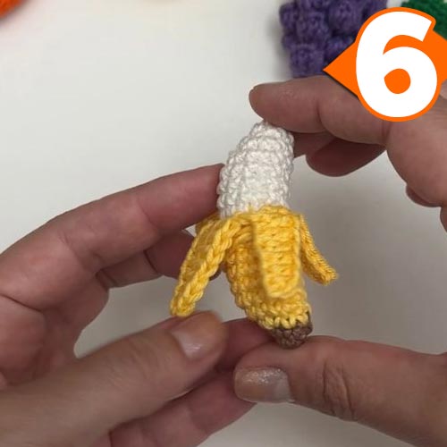 Receita Pingente Banana para Bolsas de Crochê com o Fio Amigurumi