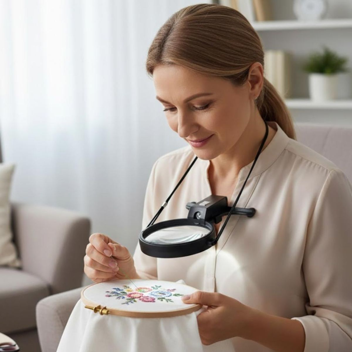 Lupa para Bordado com Luz