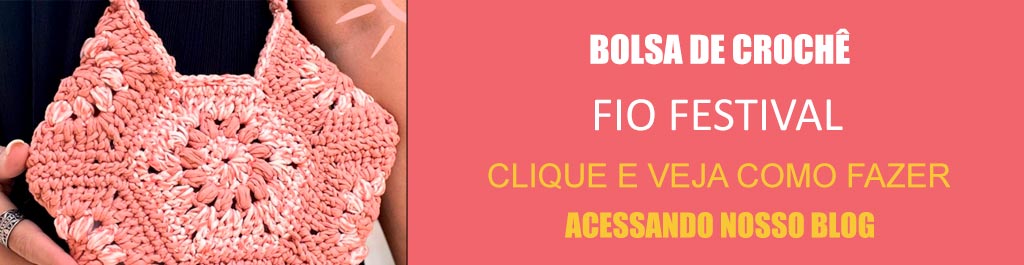 Receita Bolsa de Crochê com o Fio Festival