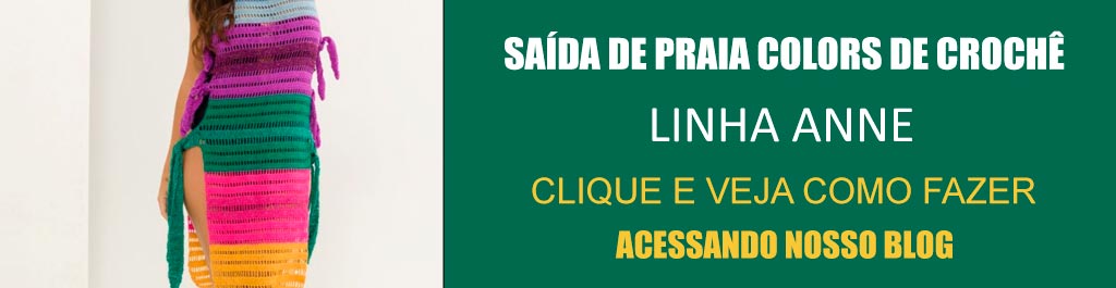 Receita Saída de Praia Colors de Crochê com a Linha Anne