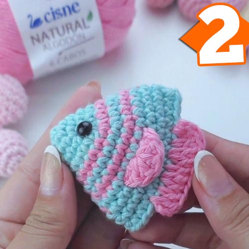 Receita Peixinho em Amigurumi com o Fio Natural Algodón