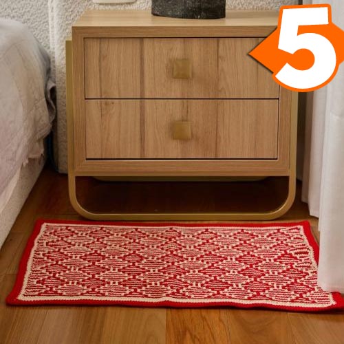 Receita Tapete Mosaico de Crochê com o Barbante Barroco Maxcolor