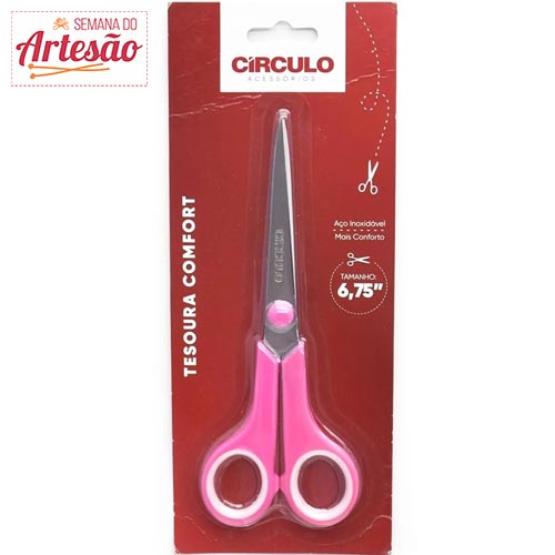 Tesoura Comfort Círculo 17,2cm