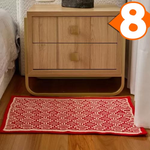 Receita Tapete Mosaico de Crochê com o Barbante Barroco Maxcolor