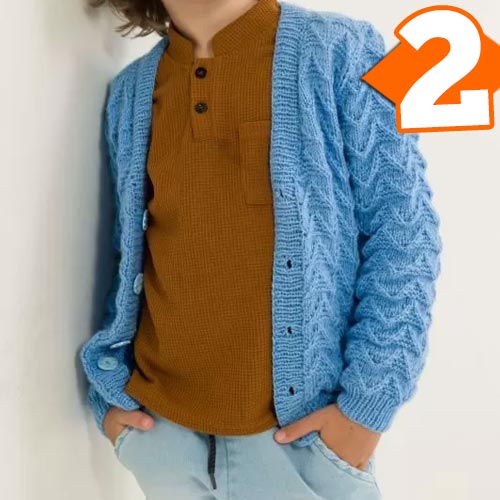 Receita Casaco Infantil Nuvem de Tricô com o Fio Abecê Baby e Kids