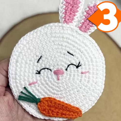 Receita Porta-Copos Orelhinha em Crochê com a Linha Bella Amigurumi