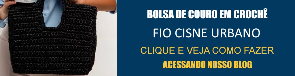 Bolsa de Couro em Crochê com Fio Cisne Urbano – Receita