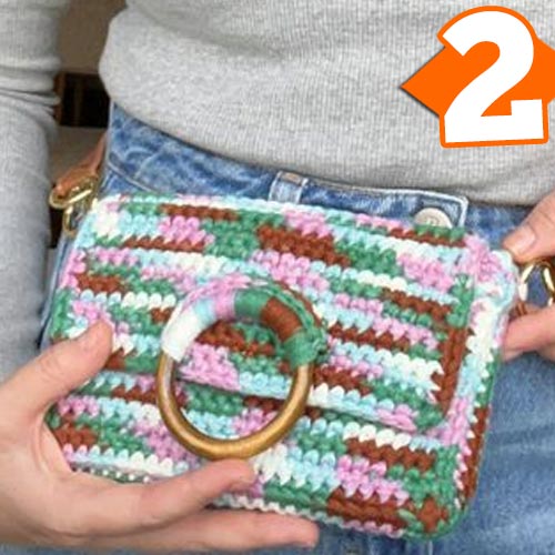 Receita Bolsa de  Couro em Crochê com  Fio Cisne Urbano