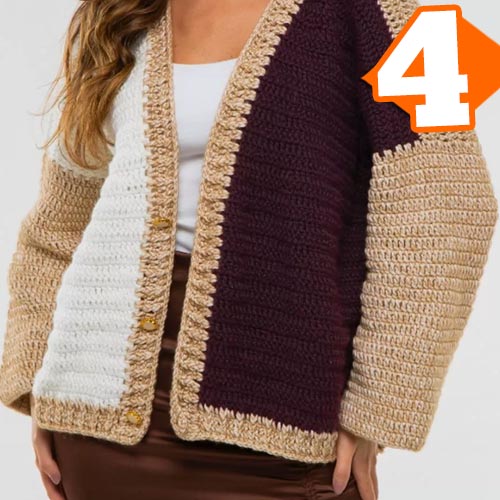 Receita Cardigã de Crochê com Fio Cisne Ateliê