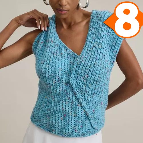 Receita Blusa Twist de Tricô com Fio Confete