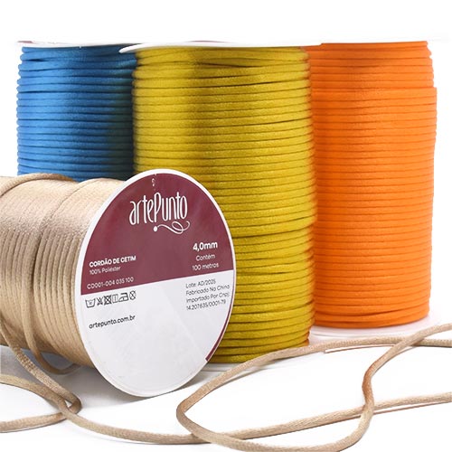 Cordão de Cetim Rabo de Rato 4mm