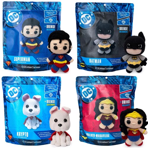 Kit Amigurumi Liga da Justiça