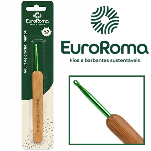 Agulha Crochê EuroRoma Cabo de Bambu