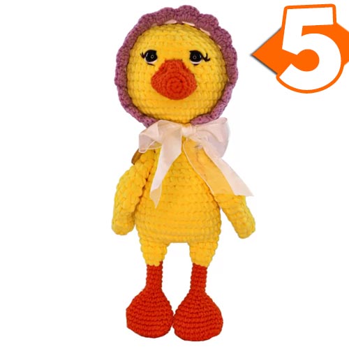 Receita Pata Margarida Amigurumi de Crochê com Fio Amigurumi Chenille e Soft Círculo