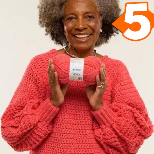 Receita Blusa com Mangas Bufantes de  Crochê com  Fio Cisne Style