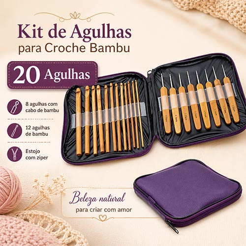 Kit de Agulhas para Crochê