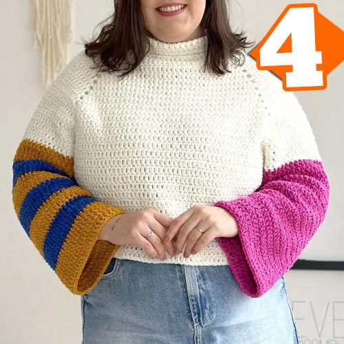 Receita Blusa Naju Topdown de Crochê com Fio Bocaina