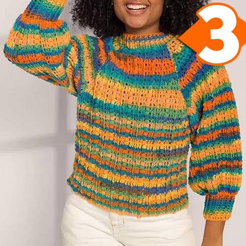 Receita Blusa Penumbra de Crochê com Lã Batik