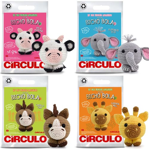 Kit Meu Primeiro Amigurumi Bicho Bola