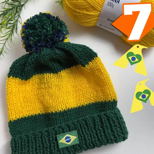 Receita Gorro Copa de Tricô com Fio Nina Pingouin