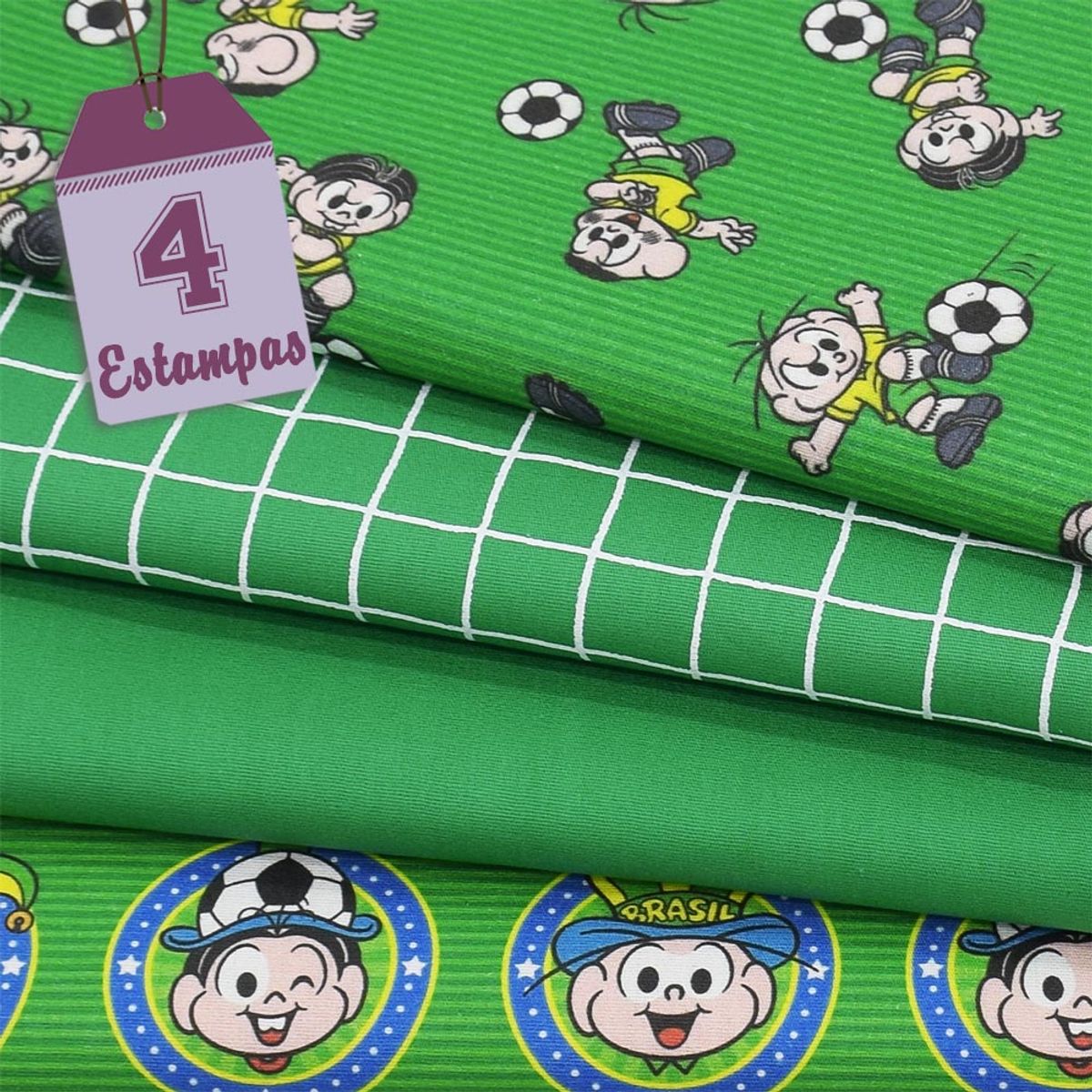 Kit de Tecido Turma da Mônica Brasil