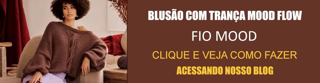 Blusão com Trança Mood Flow com  Fio Mood Pingouin