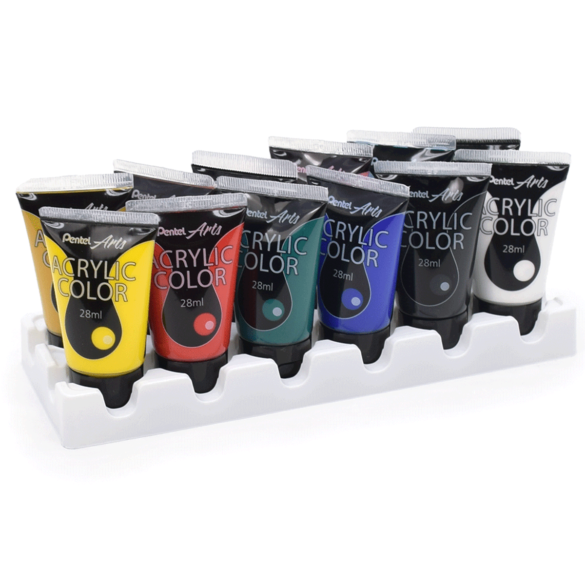 Kit Tinta Acrylic Color Pentel – 12 Cores